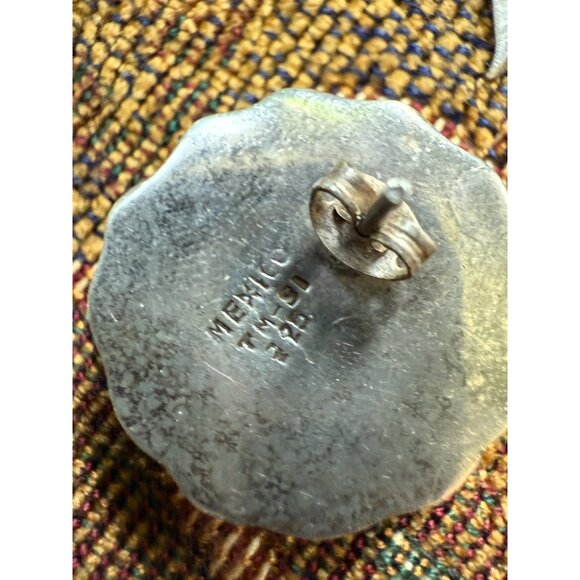 Handcrafted Sterling Silver Earrings Set Of 4 Native American & Mexico Signed Fe - Picture 3 of 4